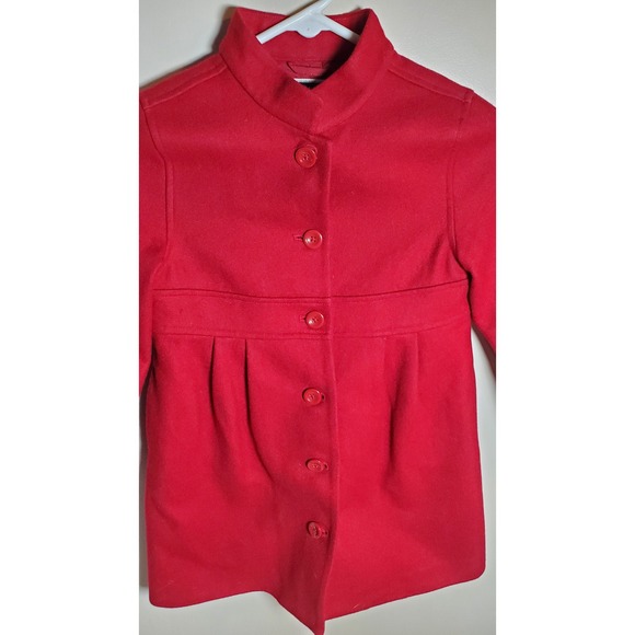 Janie and Jack Girls Holiday Red Melton Wool Blend Dress Coat‎ Toddler Size 6 - Picture 10 of 10
